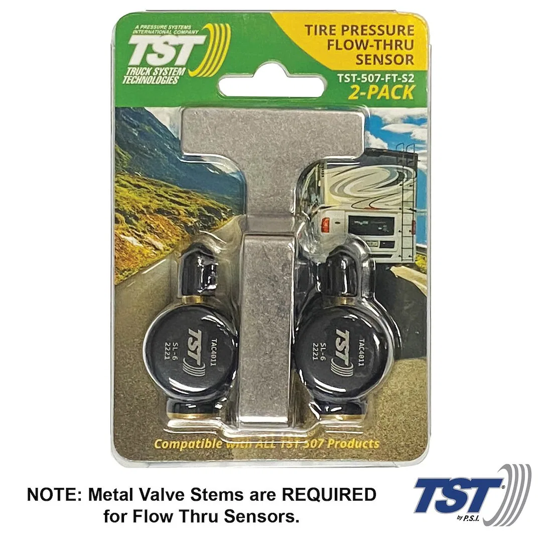 TST-507-FT-S2 – TRUCK SYSTMS Tire Pressure Monitoring System - TPMS Sensor, Flow Thru Sensor Use With Truck System Te...